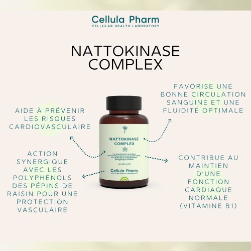 Nattokinase Complex | Cardiovascular support and blood circulation - Cellula Pharm