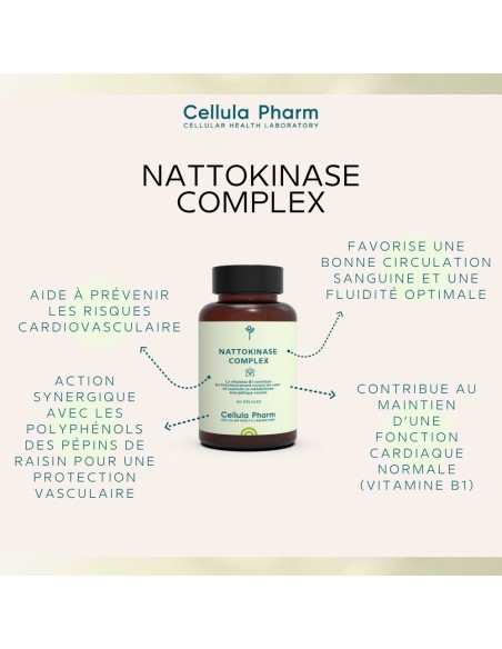 Nattokinase Complex – Soutien cardiovasculaire et circulation sanguine | Cellula Pharm - Bienfaits