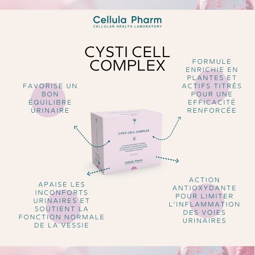 CYSTI CELL COMPLEX Cellula Pharm - Réduit les risques et la durée des cystites - Bienfaits