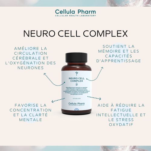 Neuro Cell Complex – Améliore la mémoire, la concentration et l'apprentissage | Cellula Pharm - Bienfaits