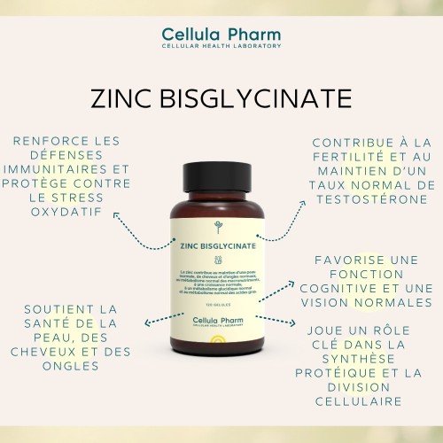 Zinc Bisglycinate | Boosts immunity and supports skin health - Cellula Pharm