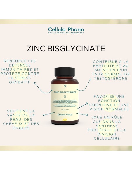 Zinc Bisglycinate | Boosts immunity and supports skin health - Cellula Pharm