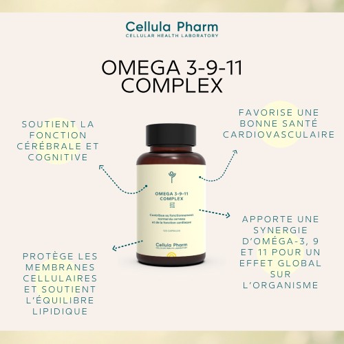 Omega 3-9-11 Complex | Brain and cardiovascular support - Cellula Pharm