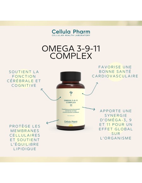 Omega 3-9-11 Complex | Brain and cardiovascular support - Cellula Pharm