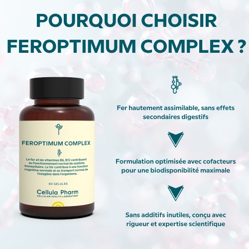 Feroptimum Complex - Complément en fer hautement assimilable - Points fort