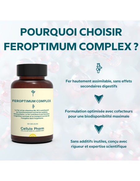 Feroptimum Complex | Highly assimilable iron supplement - Cellula Pharm