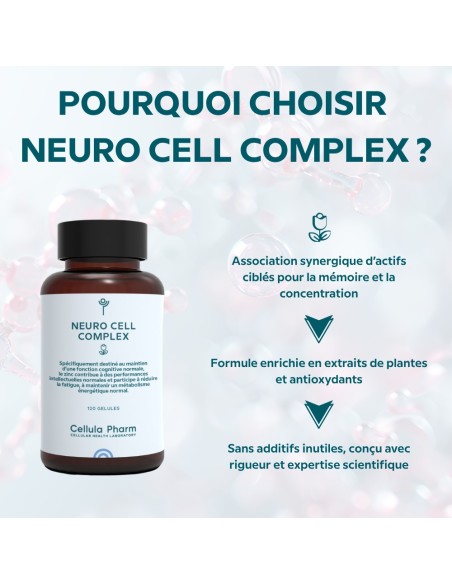 Neuro Cell Complex | Improves memory, concentration and learning - Cellula Pharm