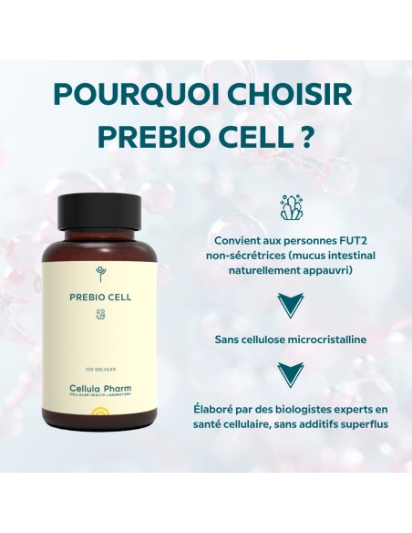 PREBIO CELL Cellula Pharm - Toute la nourriture pour votre flore intestinale en une gélule - Points fort