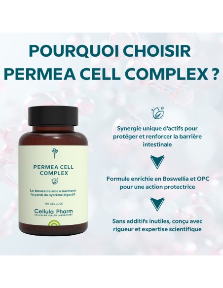 Permea Cell Complex – Soutien de la paroi digestive et renforcement immunitaire | Cellula Pharm - Points fort