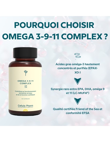Omega 3-9-11 Complex | Brain and cardiovascular support - Cellula Pharm
