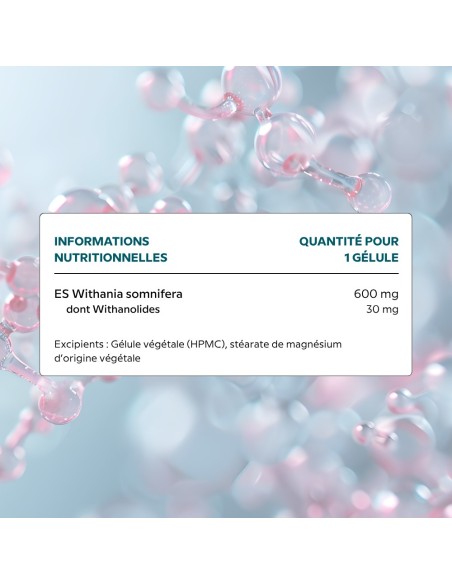 Ashwa Premium Bio - Ashwagandha Bio KSM-66® : 60 Gélules 5% Withanolides | Cellula Pharm