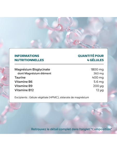 Mag Cell 360 – Tableau d'ingrédients