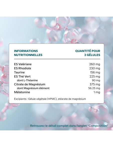 Magnezen Complex – Tableau d'ingrédients