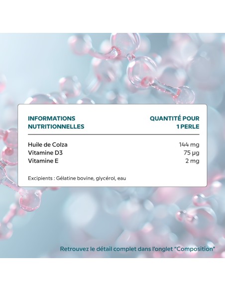 Vitamin D3 3000 IU - 120 pearls - Stimulates the immune system | Laboratoire Cellula Pharm