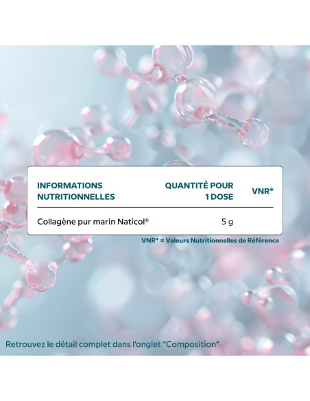 COLLAGEN MARIN PREMIUM Cellula Pharm - 300g - Non dénaturé - Tableau d'ingrédients