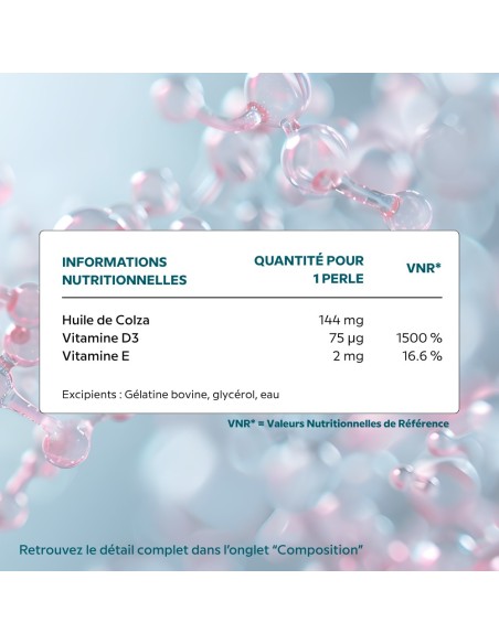 Vitamin D3 3000 IU - 120 pearls - Stimulates the immune system | Laboratoire Cellula Pharm