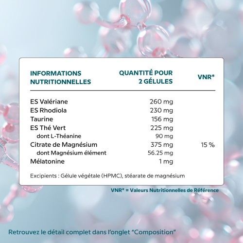 Magnezen Complex – Tableau d'ingrédients