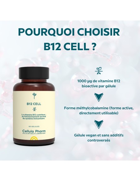 B12 CELL - Vitamine B12 méthylcobalamine - Cellula Pharm - Points forts