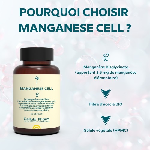 Manganese Cell - Bisglycinate : high assimilation | Cellula Pharm