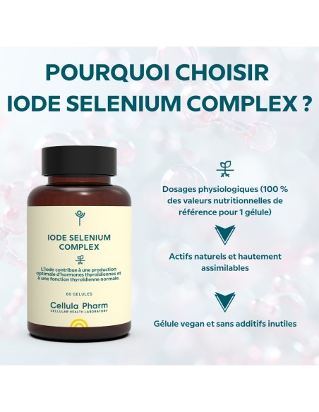 Iode+Sélénium Complex - Aide à réguler la thyroïde | Cellula Pharm - Points forts
