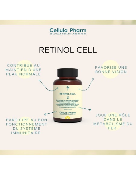 Retinol  Cell - Vitamine A - Cellula Pharm - Bienfaits