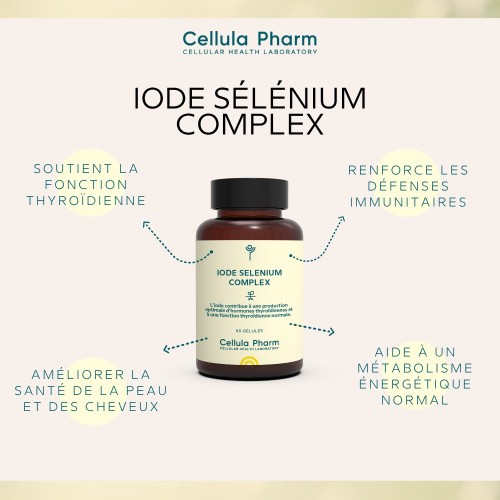 Iode+Sélénium Complex - Aide à réguler la thyroïde | Cellula Pharm - Bienfaits