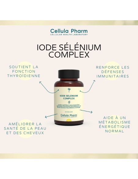 Iode+Sélénium Complex - Aide à réguler la thyroïde | Cellula Pharm - Bienfaits