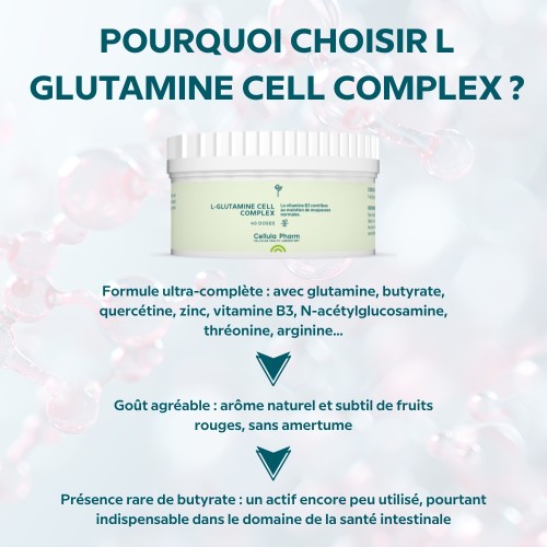 L-Glutamine Cell Complex | Intestinal mucosa support and digestive balance - Cellula Pharm