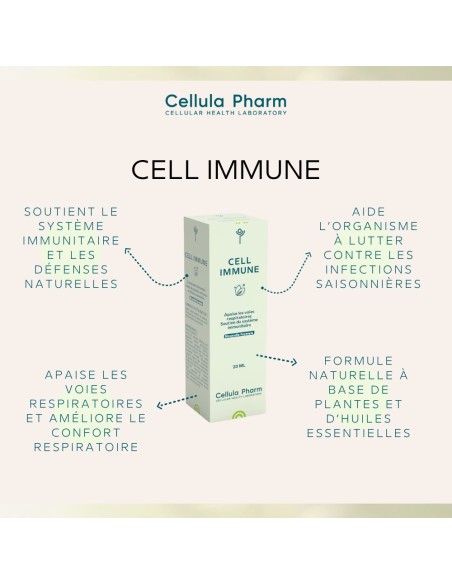 CELL IMMUNE Cellula Pharm - Flacon compte goutte de 20 ml - Bienfaits