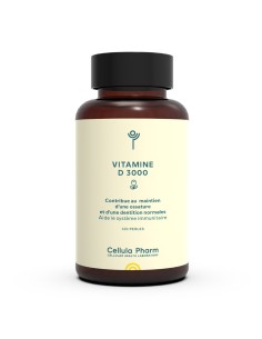 Vitamin D3 3000 IU - 120 pearls - Stimulates the immune system | Laboratoire Cellula Pharm