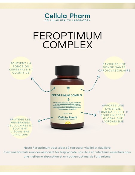 Feroptimum Complex | Highly assimilable iron supplement - Cellula Pharm