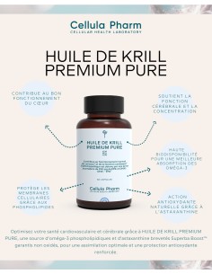 Krill Oil Premium Pure | Omega-3 rich in phospholipids & astaxanthin - Cellula Pharm 2