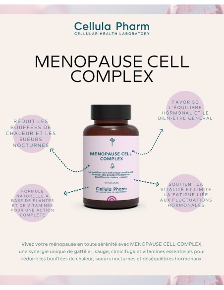 Menopause Cell Complex | Reduction of hot flashes and night sweats - Cellula Pharm