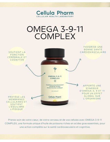 Omega 3-9-11 Complex | Brain and cardiovascular support - Cellula Pharm