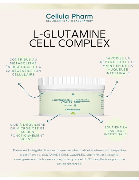 L-Glutamine Cell Complex | Intestinal mucosa support and digestive balance - Cellula Pharm