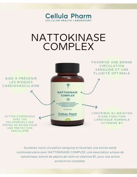 Nattokinase Complex | Cardiovascular support and blood circulation - Cellula Pharm