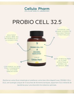 PROBIO CELL 32.5 | 32.5 billion probiotics for a balanced microbiota - Cellula Pharm 2